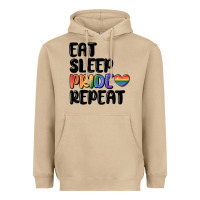 Mushroom eat sleep pride repeat Heavyweight Hoodie - MaliasSmallBusiness