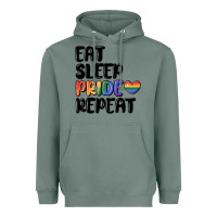 Sage eat sleep pride repeat Heavyweight Hoodie - MaliasSmallBusiness