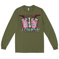 Army Green loaded tea junkie Long Sleeve Tee - CowhideDigitalArt