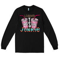 Black loaded tea junkie Long Sleeve Tee - CowhideDigitalArt