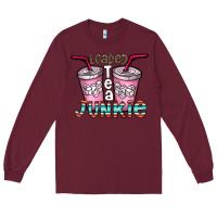 Burgundy loaded tea junkie Long Sleeve Tee - CowhideDigitalArt
