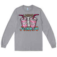 Heather Grey loaded tea junkie Long Sleeve Tee - CowhideDigitalArt