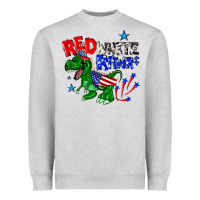 Heather Grey red white rawr billie wilder Heavyweight Sweatshirt - texasbilliewilder