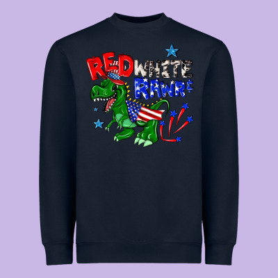 Heavyweight Sweatshirt red white rawr billie wilder