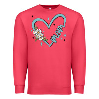 Cardinal mom with heart and flowers Premium Sweatshirt - MaliasSmallBusiness