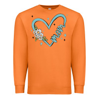 Carrot mom with heart and flowers Premium Sweatshirt - MaliasSmallBusiness