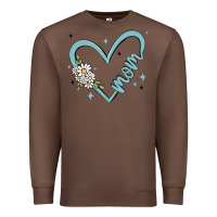 Chestnut mom with heart and flowers Premium Sweatshirt - MaliasSmallBusiness