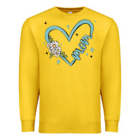 Lemon mom with heart and flowers Premium Sweatshirt - MaliasSmallBusiness