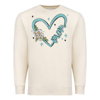 Sandshell mom with heart and flowers Premium Sweatshirt - MaliasSmallBusiness