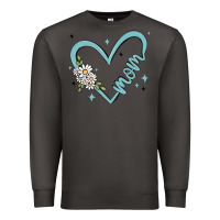Smoke mom with heart and flowers Premium Sweatshirt - MaliasSmallBusiness