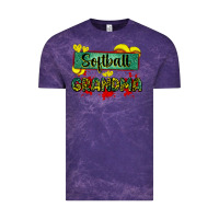 Cloud Purple softball grandma with leopard Vintage Tee - Zillion Design Studio