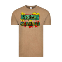 Vintage Coffee softball grandma with leopard Vintage Tee - Zillion Design Studio
