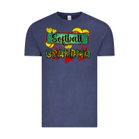 Vintage Denim softball grandma with leopard Vintage Tee - Zillion Design Studio