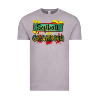 Vintage Zinc softball grandma with leopard Vintage Tee - Zillion Design Studio