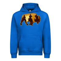 Cobalt Bison Silhouette Cowboy Urban Hoodie - Bettercallsaul