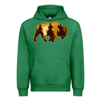 Emerald Bison Silhouette Cowboy Urban Hoodie - Bettercallsaul
