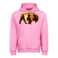 Fuchsia Pink Bison Silhouette Cowboy Urban Hoodie - Bettercallsaul