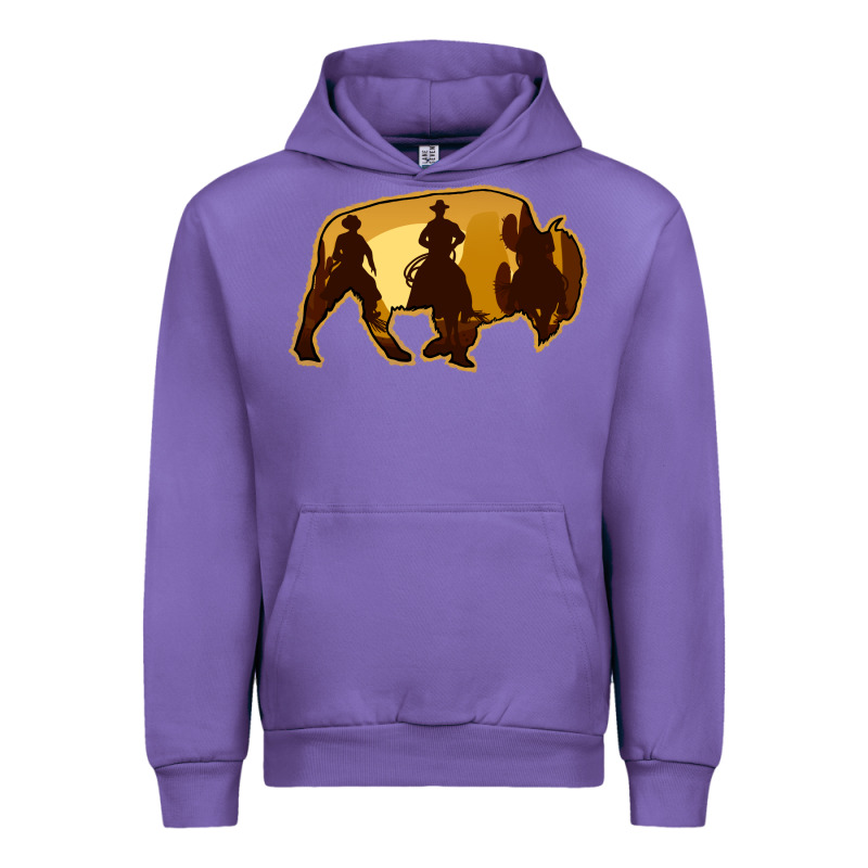 Bison Silhouette Cowboy Urban Hoodie by Bettercallsaul | Teevron