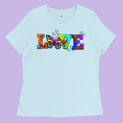 Pride Love Butterflies Ladies Tee Designed By Adodesignshop