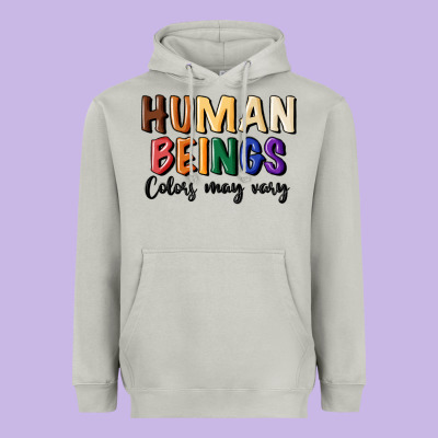 Human Beings Colors May Vary Heavyweight Hoodie Designed By Maliassmallbusiness