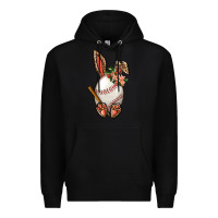 Black Baseball Easter Bunny Premium Hoodie - BundleAndBundleShop