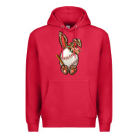 Cardinal Baseball Easter Bunny Premium Hoodie - BundleAndBundleShop