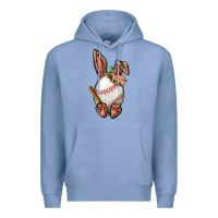 Colony Blue Baseball Easter Bunny Premium Hoodie - BundleAndBundleShop