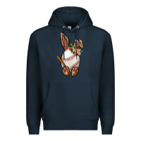 Navy Baseball Easter Bunny Premium Hoodie - BundleAndBundleShop