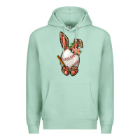 Seafoam Baseball Easter Bunny Premium Hoodie - BundleAndBundleShop