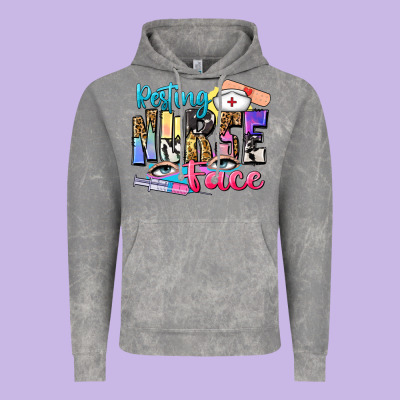 Resting Nurse Face Vintage Hoodie Designed By Zillion Design Studio