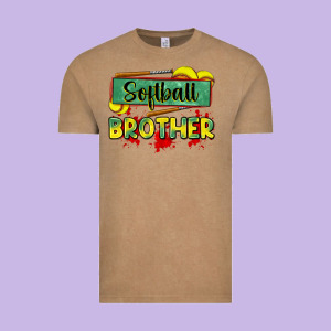 Softball Brother Vintage Tee Designed By Zillion Design Studio