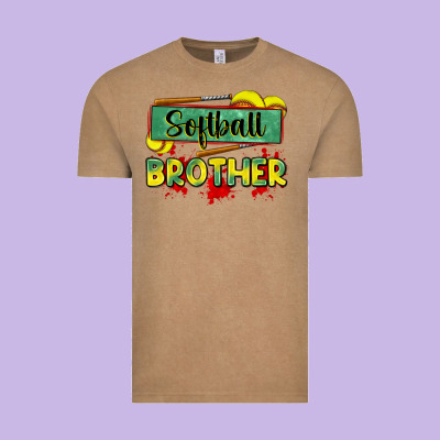 Softball Brother Vintage Tee Designed By Zillion Design Studio