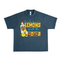 Midnight Navy when life gives you lemons grab the vodka Urban Heavy Tee - Zillion Design Studio