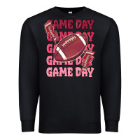 Black game day football Premium Sweatshirt - MaliasSmallBusiness