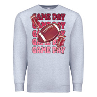 Heather Grey game day football Premium Sweatshirt - MaliasSmallBusiness