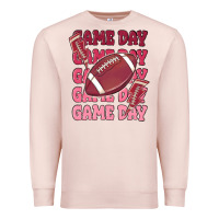 Pale Pink game day football Premium Sweatshirt - MaliasSmallBusiness