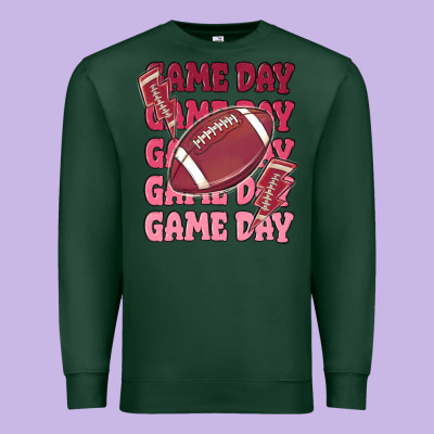 Game Day Football Premium Sweatshirt Designed By Maliassmallbusiness
