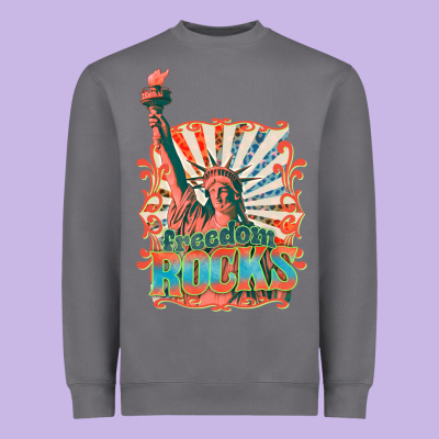 Heavyweight Sweatshirt retro freedom rocks billie wilder