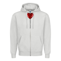 Dove Grey heart candy Zipper Hoodie - AdoDesignShop