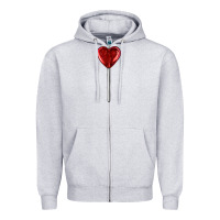 Heather Grey heart candy Zipper Hoodie - AdoDesignShop