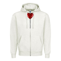 Oatmeal Heather heart candy Zipper Hoodie - AdoDesignShop