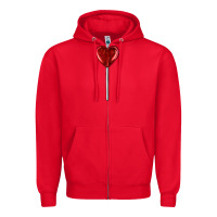Red heart candy Zipper Hoodie - AdoDesignShop