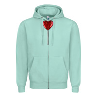 Seafoam heart candy Zipper Hoodie - AdoDesignShop
