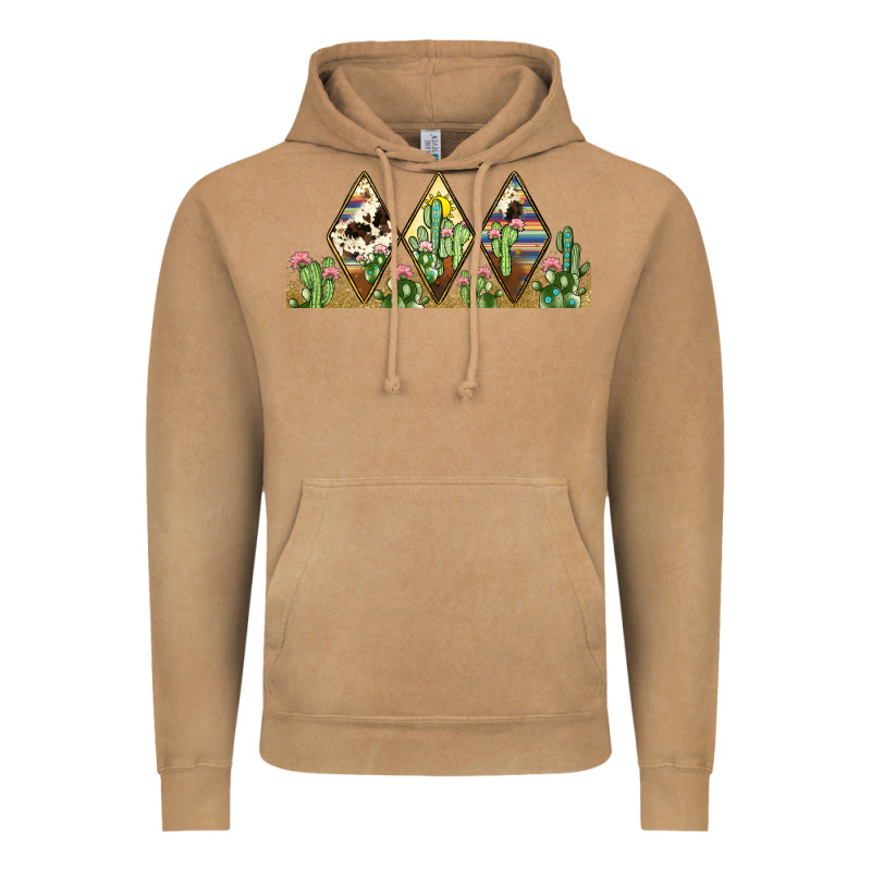 Cactus Cowhide Serape Vintage Hoodie by JahusDesignShop | Teevron