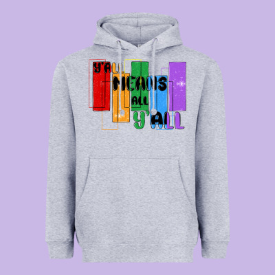 Y'all Means All Y'all Heavyweight Hoodie Designed By Maliassmallbusiness