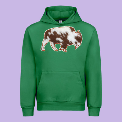 Cowhide Bison Silhouette Urban Hoodie Designed By Bettercallsaul