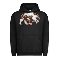 Pigment Black Cowhide Bison Silhouette Urban Hoodie - Bettercallsaul