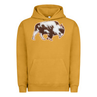 Pigment Peanut Butter Cowhide Bison Silhouette Urban Hoodie - Bettercallsaul