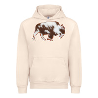 Sandshell Cowhide Bison Silhouette Urban Hoodie - Bettercallsaul