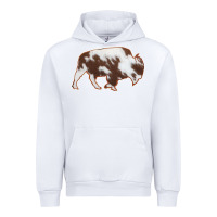 White Cowhide Bison Silhouette Urban Hoodie - Bettercallsaul